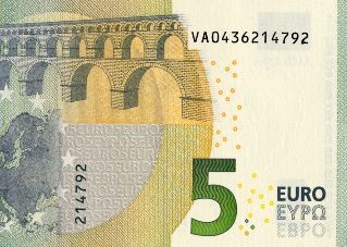 5 euro banknote extract